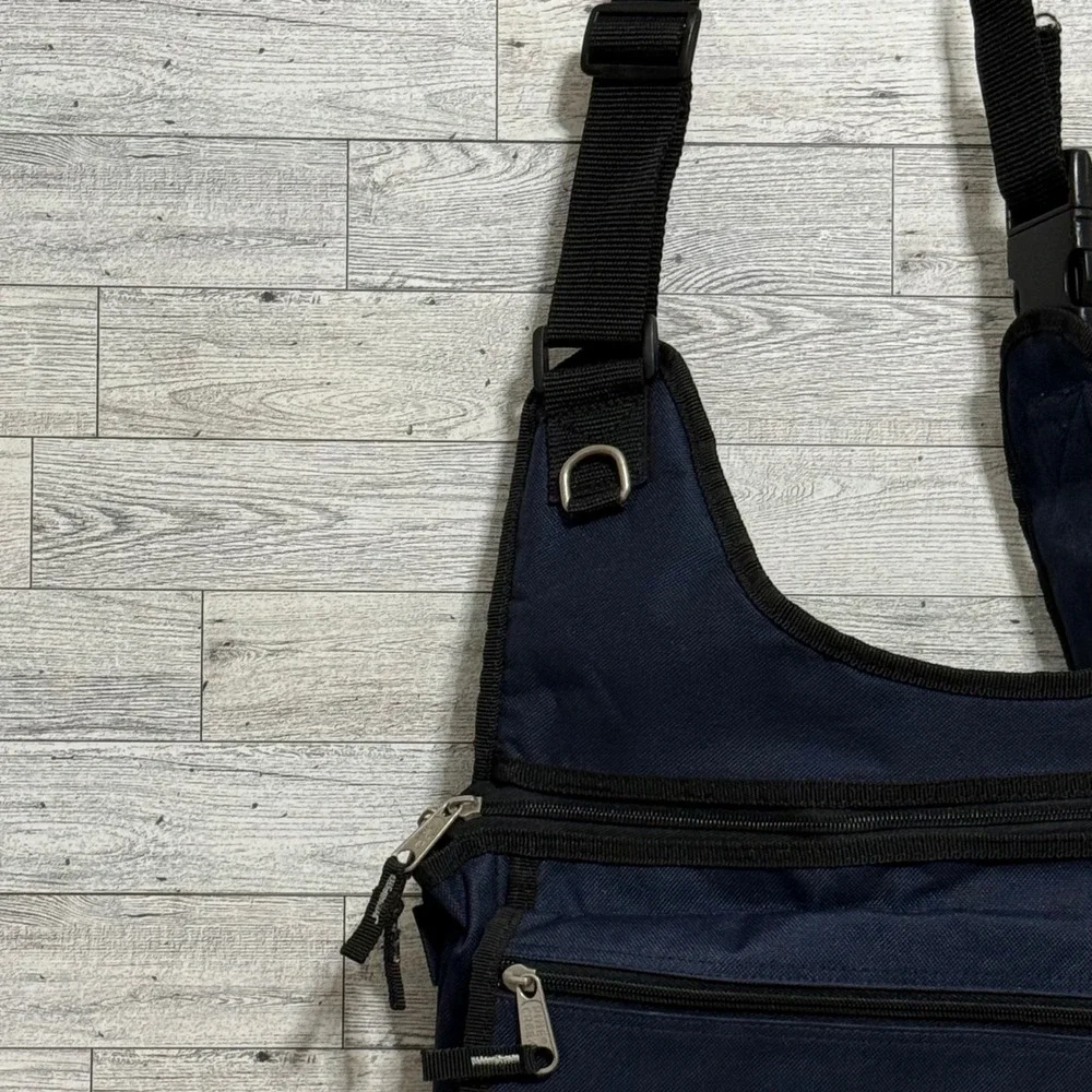 Pine Creek Navy Blue Crossbody Shoulder‎ Bag Adjustable Strap Multiple Pockets